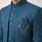 Cotton Blend Solid Indo-Western Set ( 50JIND 161Peacock S )