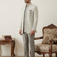 Silk Blend Woven Design Indo-Western Set ( 50JIND 162Cream S )
