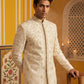 Japanese Embroidered Indo-Western Set ( 50JIND 167Cream S )