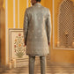 Woven Design Cotton Blend Indo-Western Set ( 50JIND 169Grey S )