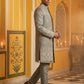 Woven Design Cotton Blend Indo-Western Set ( 50JIND 169Grey S )