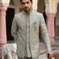 Silk Blend Embroidered Indo-Western Set ( 50JIND 170Pista S )