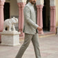Silk Blend Embroidered Indo-Western Set ( 50JIND 170Pista S )