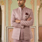 Cotton Blend Textured Indo-Western Set ( 50JIND 173Pink )