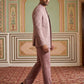 Cotton Blend Textured Indo-Western Set ( 50JIND 173Pink )