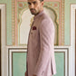 Cotton Blend Textured Indo-Western Set ( 50JIND 173Pink )