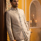 Ivory Embroidered Indo-Western Set ( 50JIND 175Cream )