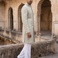 Sage Green Jacquard Silk Indo-Western Set ( 50JIND 176Pista )