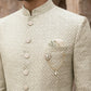 Sage Green Jacquard Silk Indo-Western Set ( 50JIND 176Pista )