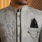 Premium Silk Jacquard Indo-Western Set for Men ( 50JIND 179Blue )