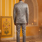 Premium Silk Jacquard Indo-Western Set for Men ( 50JIND 179Grey )