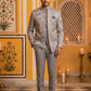 Premium Silk Jacquard Indo-Western Set for Men ( 50JIND 179Grey )