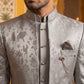 Premium Silk Jacquard Indo-Western Set for Men ( 50JIND 179Grey )