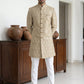Festive Jacquard Indo-Western Suit Set ( 50JIND PJ5W 180Beige )