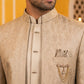 Classic Woven Jacquard Indo-Western Set ( 50JIND 181Beige )