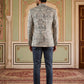 Men's Stylish Jacquard Indo-Western Set ( 50JIND 184Blue )