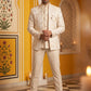 Men's Stylish Jacquard Indo-Western Set ( 50JIND 184Golden )