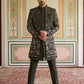 Men's Premium Japanese Fabric Indo-Western Set ( 50JIND 185Mehndi )