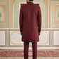 Men's Imported Japanese Fabric Indo-Western Set ( 50JIND 186Maroon )
