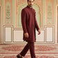 Men's Imported Japanese Fabric Indo-Western Set ( 50JIND 186Maroon )