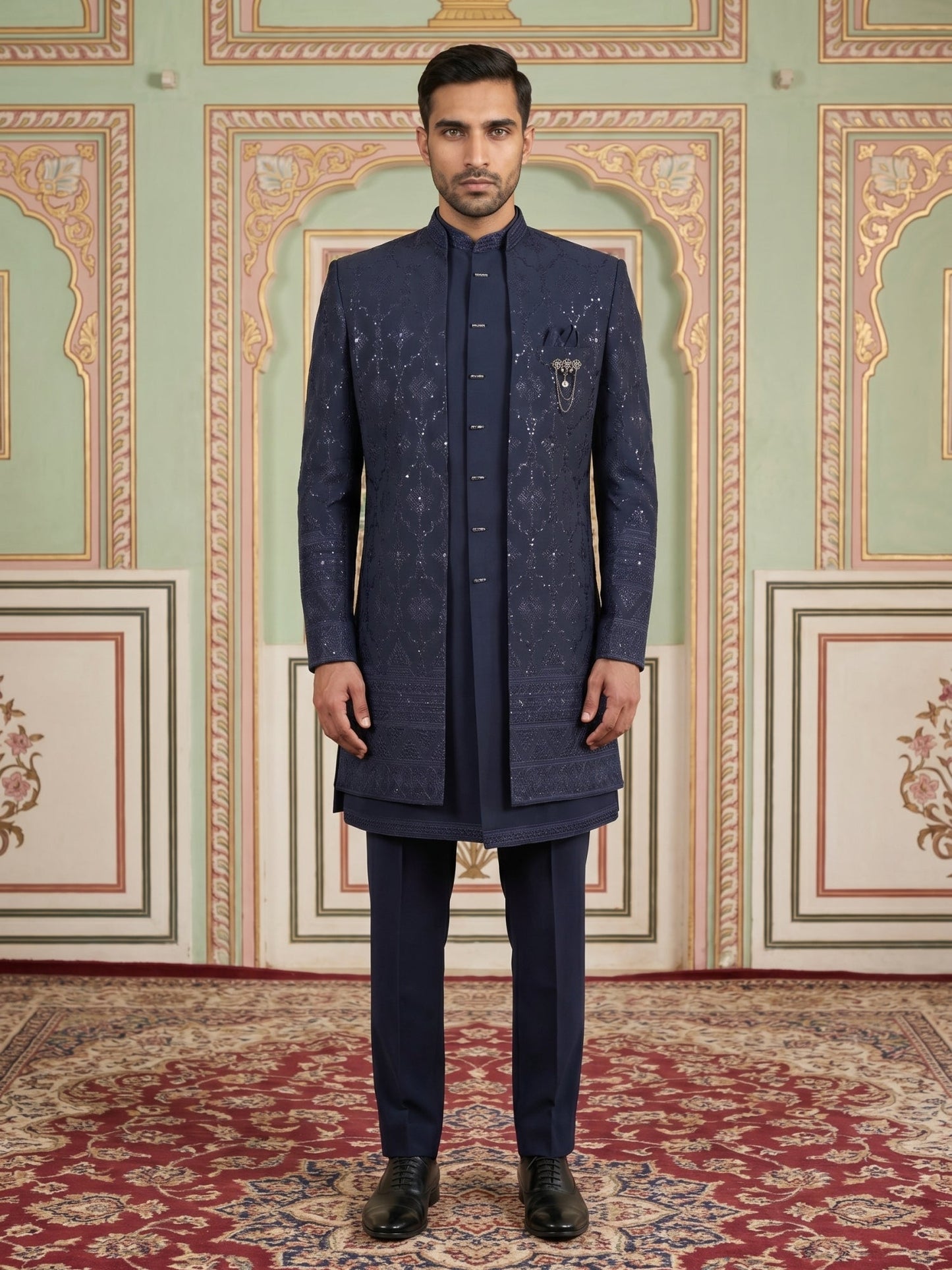 Men's Imported Japanese Fabric Indo-Western Set