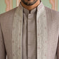 Men Silk Blend Embroidered Indo-Western Set ( 50JIND 187Peach )