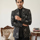 Imported Japanese Embroidered Indo-Western Set ( 50JIND 188Black )
