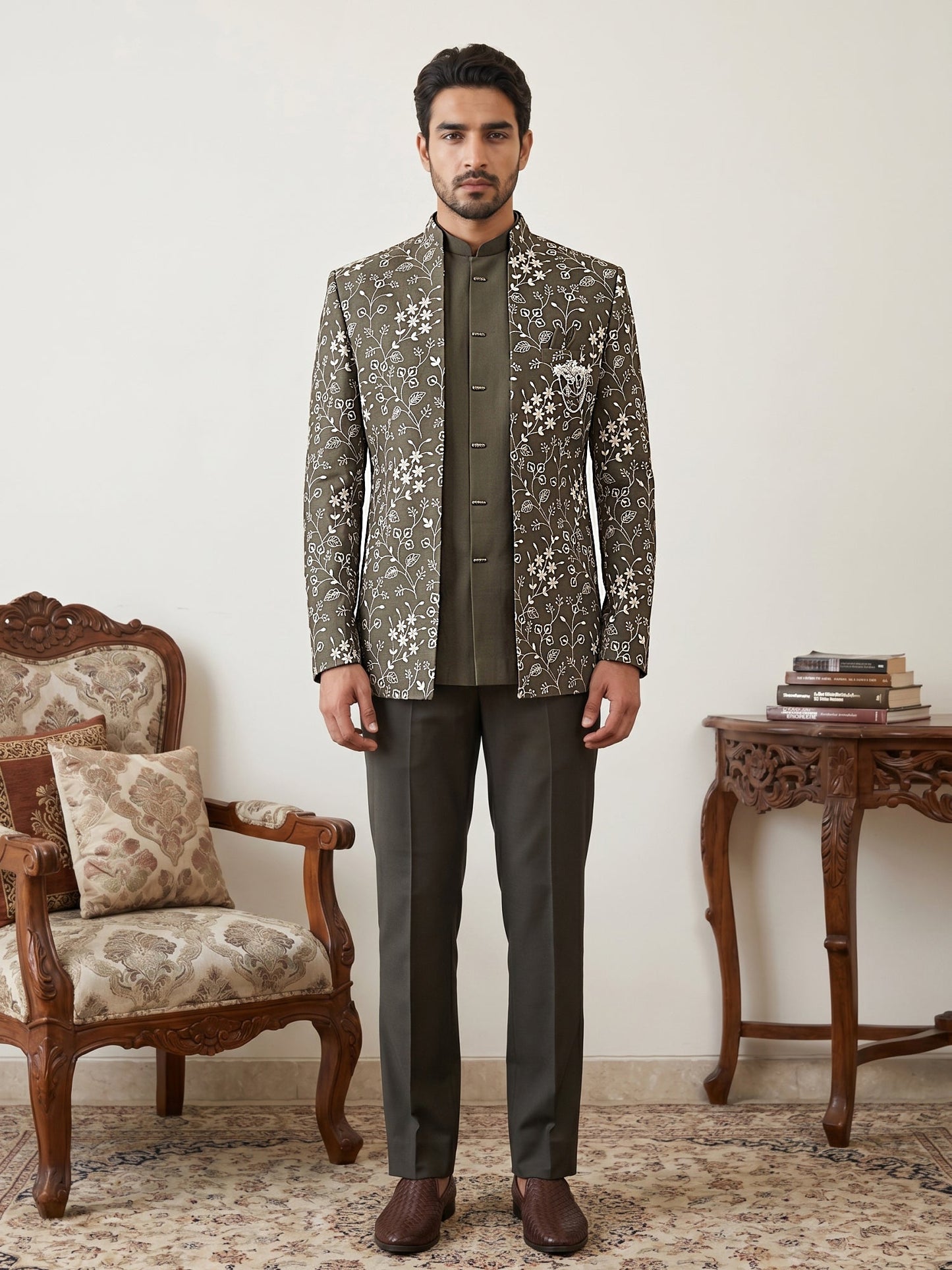Imported Japanese Embroidered Indo-Western Set
