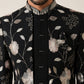 Men Imported Japanese Fabric Embroidered Indo-Western Set ( 50JIND 190Black )