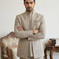 Beige Embroidered Indo-Western Set ( 50JIND 191Beige )