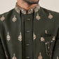 Men Japanese Fabric Embroidered Indo-Western Set ( 50JIND 193Mehndi )