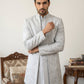Silk Blend Embroidered Indo-Western Set ( 50JIND 196Blue )