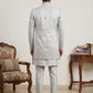 Silk Blend Embroidered Indo-Western Set ( 50JIND 196Blue )