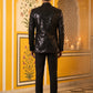 Men Black Sequinned Indo-Western Set ( 50JIND 197Black )
