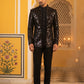 Men Black Sequinned Indo-Western Set ( 50JIND 197Black )