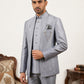 Men Embroidered Silk Blend Indo-Western Set