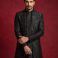 Cotton Blend Embroidered Indo-Western Set for Men