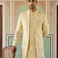 Silk Blend Embroidered Indo-Western Set for Men