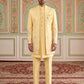 Silk Blend Embroidered Indo-Western Set for Men