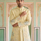 Silk Blend Embroidered Indo-Western Set for Men