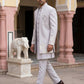 Floral Design Jacquard Silk Indo-Western Set for Men