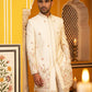 Premium Floral Embroidered Silk Blend Indo-Western Set