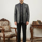 Men's Woven Design Indo-Western Set
