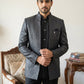Men's Woven Design Indo-Western Set