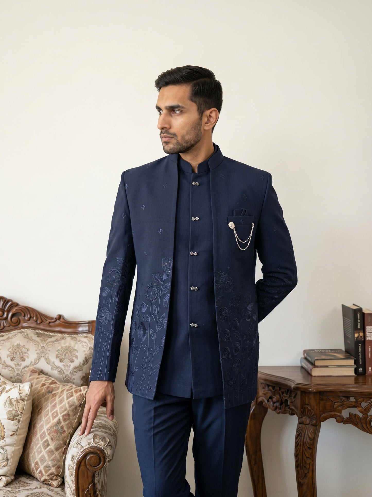 Embroidered Japanese Fabric Indo-Western Set