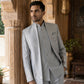 Embroidered Silk Blend Indo-Western Set