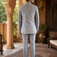 Embroidered Silk Blend Indo-Western Set
