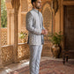 Embroidered Silk Blend Indo-Western Set
