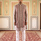 Men Silk Blend Embroidered Indo-Western Set ( 50JIND P5W 236Magenta )