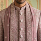 Men Silk Blend Embroidered Indo-Western Set ( 50JIND P5W 236Magenta )